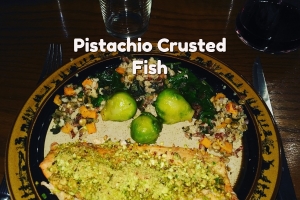 Labelled Pistachio Crusted Fish